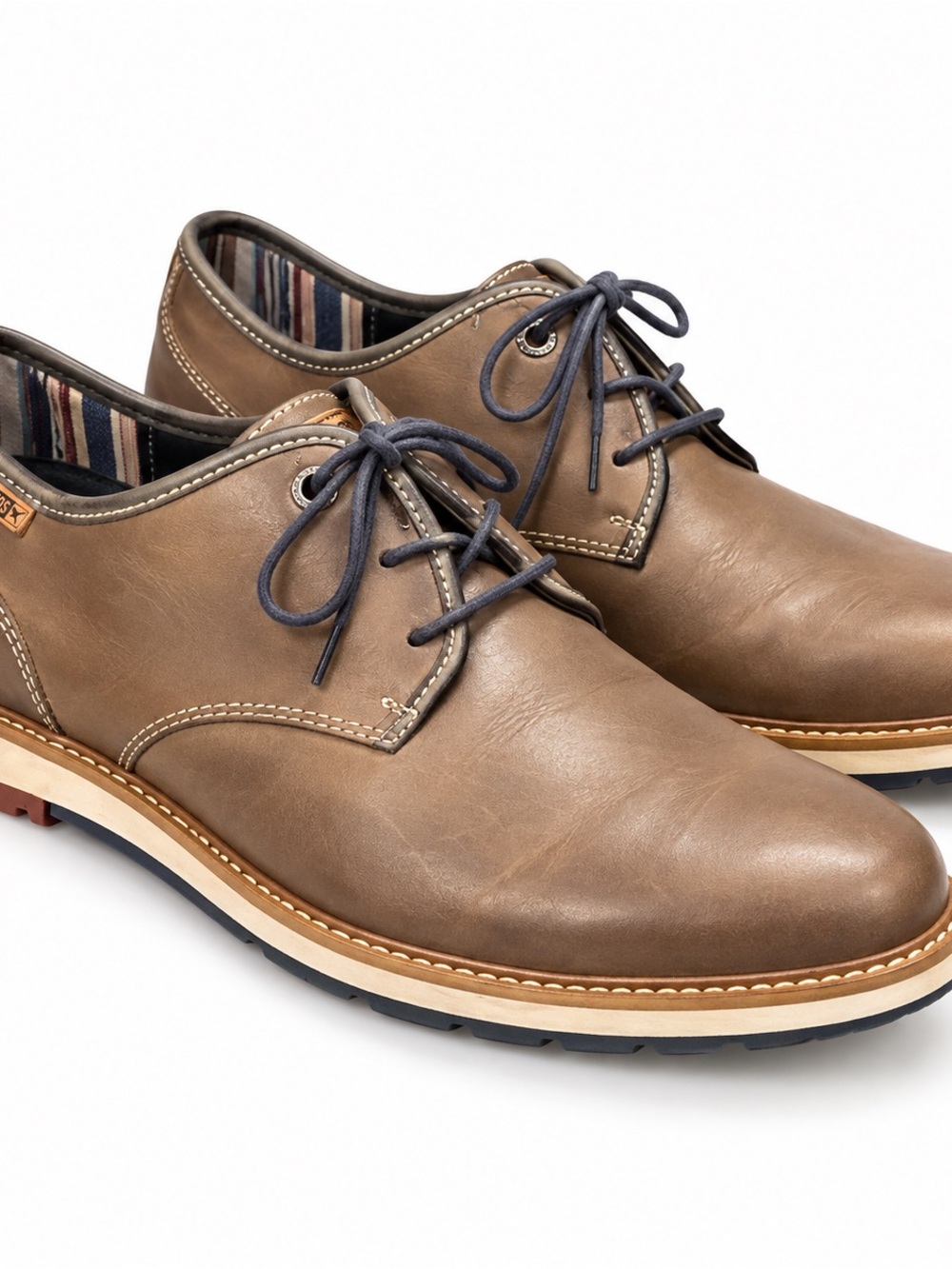Pikolinos Men’s Brown Leather Derby Oxford Shoes Casual Dress Shoes